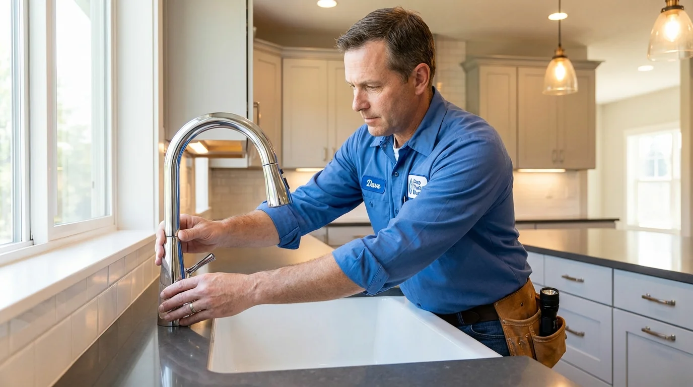 Kitchen faucet installation by Johns Plumbing LLC in Lawrenceburg